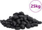 vidaXL - Kiezelstenen - gepolijst - 2-5 - cm - 25 - kg - zwart