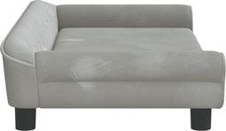 vidaXL Kinderbank 100x50x26 cm fluweel lichtgrijs