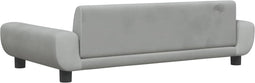 vidaXL Kinderbank 100x54x33 cm fluweel lichtgrijs