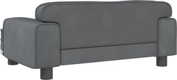 vidaXL Kinderbank 70x45x30 cm fluweel donkergrijs
