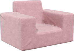 vidaXL Kinderbank zacht pluche roze