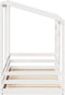 vidaXL - Kinderbed - met - bedhuis - 100x200 - cm - massief - grenenhout - wit
