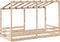 vidaXL - Kinderbed - met - bedhuis - 100x200 - cm - massief - grenenhout