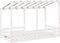 vidaXL - Kinderbed - met - bedhuis - 100x200 - cm - massief - grenenhout - wit