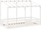 vidaXL - Kinderbed - met - bedhuis - 100x200 - cm - massief - grenenhout - wit