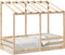 vidaXL - Kinderbed - met - bedhuis - 70x140 - cm - massief - grenenhout