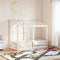 vidaXL - Kinderbed - met - bedhuis - 70x140 - cm - massief - grenenhout - wit