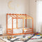 vidaXL - Kinderbed - met - bedhuis - 70x140 - cm - massief - grenenhout - wasbruin