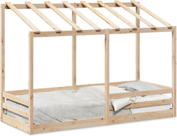 vidaXL - Kinderbed - met - bedhuis - 75x190 - cm - massief - grenenhout