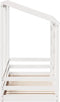 vidaXL - Kinderbed - met - bedhuis - 75x190 - cm - massief - grenenhout - wit