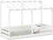 vidaXL - Kinderbed - met - bedhuis - 75x190 - cm - massief - grenenhout - wit