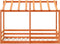 vidaXL - Kinderbed - met - bedhuis - 75x190 - cm - massief - grenenhout - wasbruin