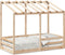 vidaXL - Kinderbed - met - bedhuis - 80x160 - cm - massief - grenenhout