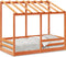 vidaXL - Kinderbed - met - bedhuis - 80x160 - cm - massief - grenenhout - wasbruin