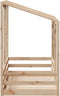 vidaXL - Kinderbed - met - bedhuis - 80x160 - cm - massief - grenenhout