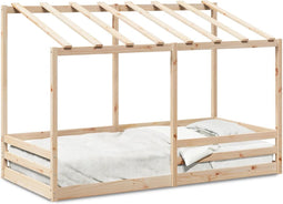 vidaXL - Kinderbed - met - bedhuis - 80x200 - cm - massief - grenenhout