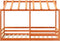 vidaXL - Kinderbed - met - bedhuis - 80x200 - cm - massief - grenenhout - wasbruin