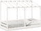 vidaXL - Kinderbed - met - bedhuis - 90x190 - cm - massief - grenenhout - wit