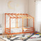 vidaXL - Kinderbed - met - bedhuis - 90x190 - cm - massief - grenenhout - wasbruin