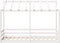 vidaXL - Kinderbed - met - bedhuis - 90x190 - cm - massief - grenenhout - wit