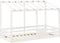 vidaXL - Kinderbed - met - bedhuis - 90x200 - cm - massief - grenenhout - wit