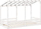 vidaXL - Kinderbed - met - bedhuis - 90x200 - cm - massief - grenenhout - wit
