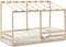 vidaXL - Kinderbed - met - bedhuis - 90x200 - cm - massief - grenenhout