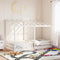 vidaXL - Kinderbed - met - bedhuis - 90x200 - cm - massief - grenenhout - wit