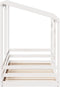 vidaXL - Kinderbed - met - bedhuis - 90x200 - cm - massief - grenenhout - wit