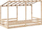 vidaXL - Kinderbed - met - bedhuis - 90x200 - cm - massief - grenenhout
