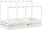 vidaXL - Kinderbed - met - bedhuis - 90x200 - cm - massief - grenenhout - wit