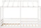 vidaXL - Kinderbed - met - bedhuis - 90x200 - cm - massief - grenenhout - wit