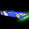 vidaXL - Kinderbed - raceauto - met - LED-verlichting - blauw - 90x200 - cm