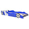 vidaXL - Kinderbed - raceauto - met - LED-verlichting - blauw - 90x200 - cm
