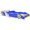 vidaXL - Kinderbed - raceauto - met - LED-verlichting - blauw - 90x200 - cm