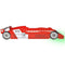 vidaXL - Kinderbed - raceauto - met - LED-verlichting - rood - 90x200 - cm