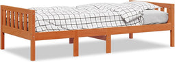 vidaXL - Kinderbed - zonder - matras - massief - grenenhout - wasbruin - 75x190 - cm
