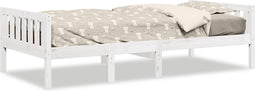 vidaXL - Kinderbed - zonder - matras - massief - grenenhout - wit - 90x200 - cm
