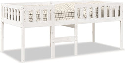 vidaXL - Kinderbed - zonder - matras - massief - grenenhout - wit - 75x190 - cm