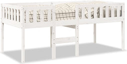 vidaXL - Kinderbed - zonder - matras - massief - grenenhout - wit - 90x190 - cm