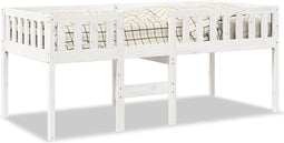 vidaXL - Kinderbed - zonder - matras - massief - grenenhout - wit - 90x200 - cm