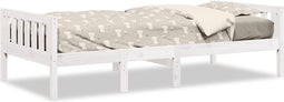 vidaXL - Kinderbed - zonder - matras - massief - grenenhout - wit - 75x190 - cm