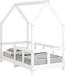 vidaXL - Kinderbedframe - 70x140 - cm - massief - grenenhout - wit