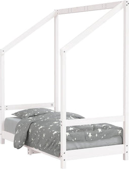 vidaXL - Kinderbedframe - 70x140 - cm - massief - grenenhout - wit