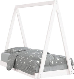 vidaXL - Kinderbedframe - 70x140 - cm - massief - grenenhout - wit