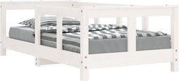 vidaXL - Kinderbedframe - 70x140 - cm - massief - grenenhout - wit