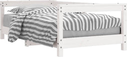 vidaXL - Kinderbedframe - 70x140 - cm - massief - grenenhout - wit