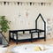 vidaXL - Kinderbedframe - 70x140 - cm - massief - grenenhout - zwart