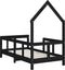 vidaXL - Kinderbedframe - 70x140 - cm - massief - grenenhout - zwart