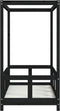 vidaXL - Kinderbedframe - 70x140 - cm - massief - grenenhout - zwart